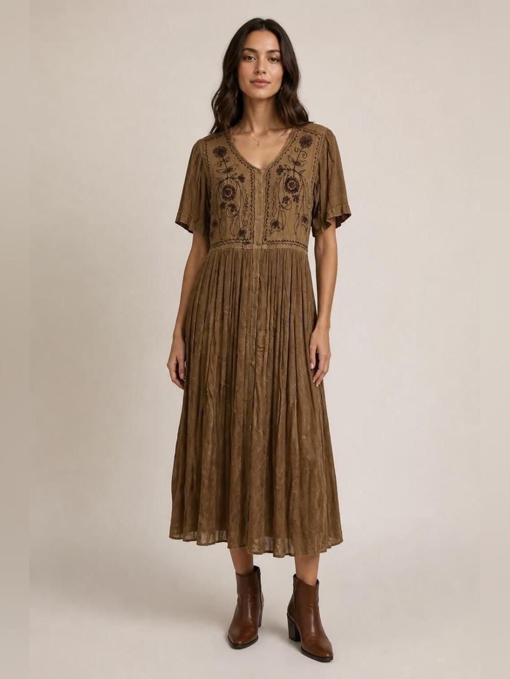 MPH Vintage Embroidered Dress
